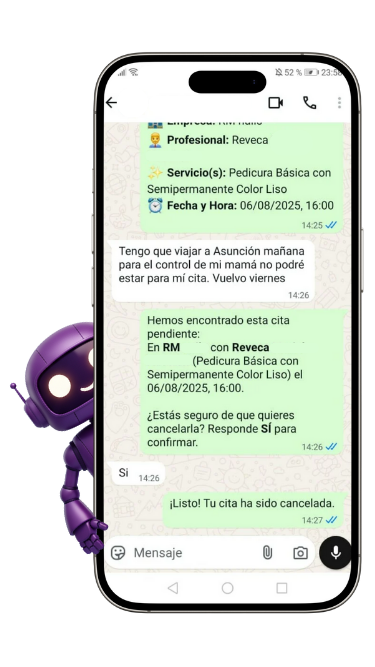 Taimy interfaz móvil